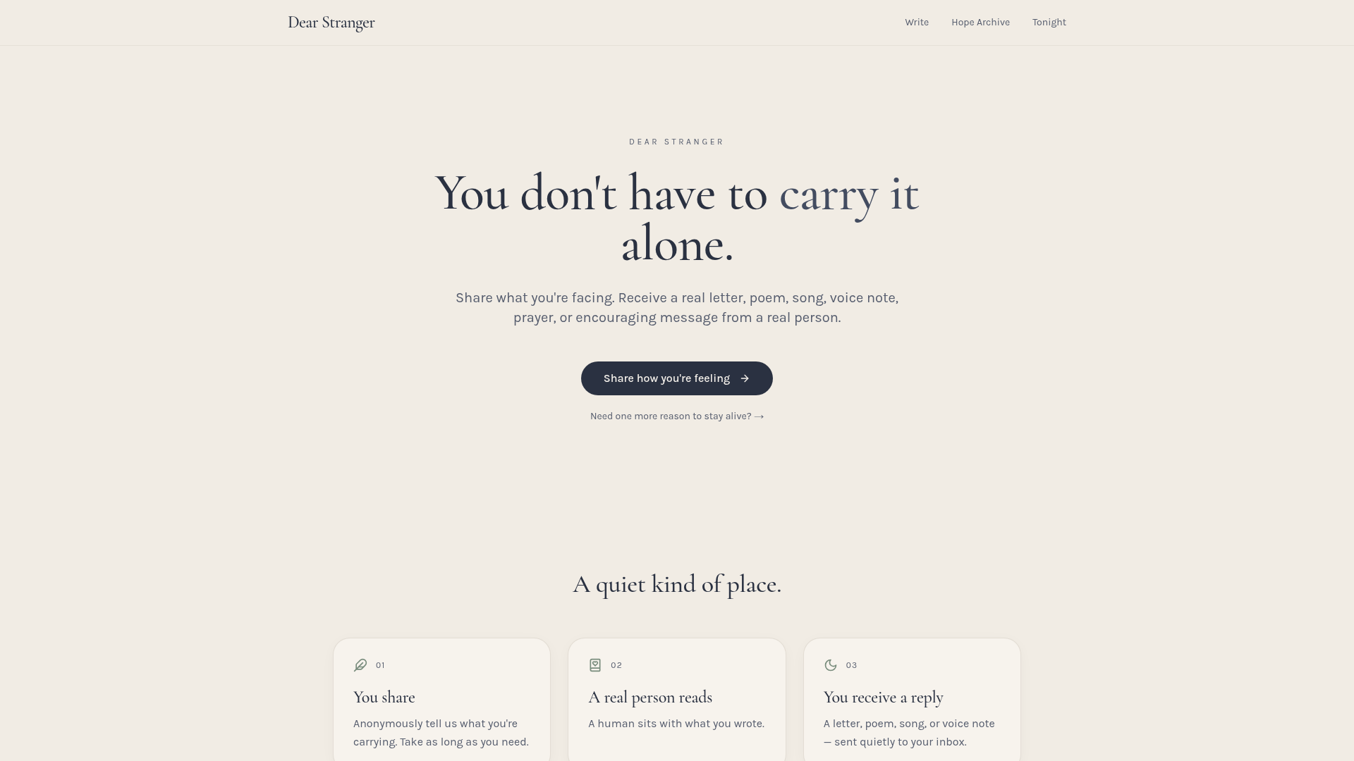 Dear Stranger preview